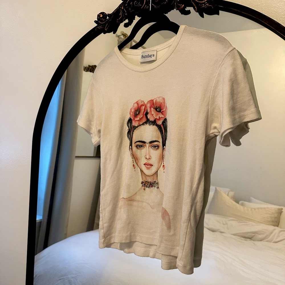 embroidered Frida Khalo t-shirt by Sundays